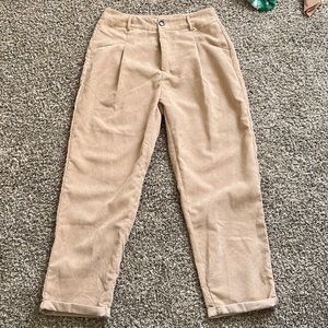 Tan Corduroy Ribbed Pants